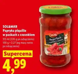 Lidl SOL&MAR Papryka piquillo w paskach z czosnkiem oferta