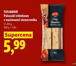 Lidl Sol&Mar Paluszki chlebowe z nasionami słonecznika oferta