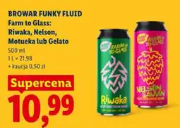 Lidl Browar Funky Fluid Farm to Glass: Riwaka, Nelson, Motueka lub Gelato oferta