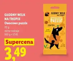 Lidl GŁODNY WILK na tropie Owocowe puzzle oferta