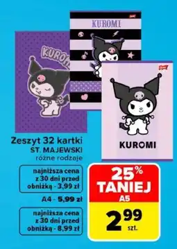 Carrefour Zeszyt 32 kartki ST. MAJEWSKI oferta