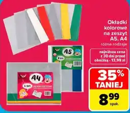 Carrefour Okładki kolorowe na zeszyt oferta