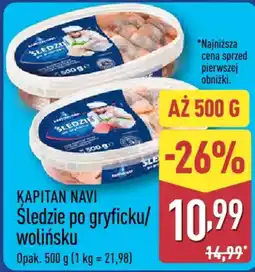 ALDI KAPITAN NAVI Śledzie po gryficku/wolińsku oferta