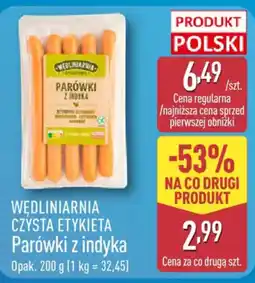 ALDI Wędliniarnia Czysta Etykieta Parówki z indyka oferta