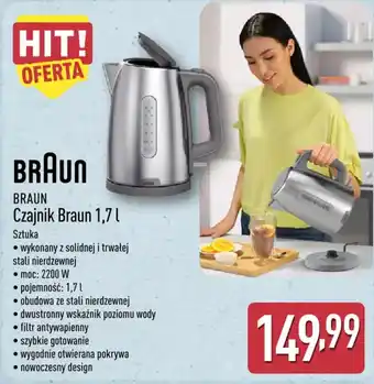 ALDI Czajnik Braun 1,7 l oferta