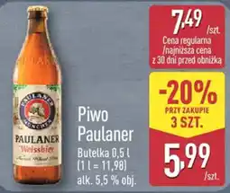 ALDI Piwo Paulaner oferta