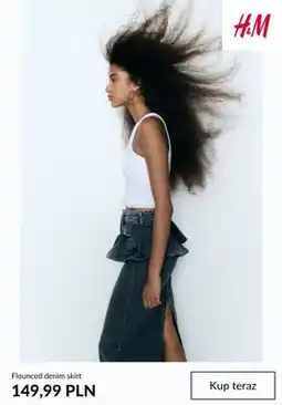 H&M Spódnica jeansowa H & M Flounced denim skirt oferta