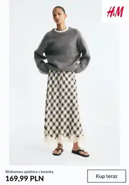 H&M Wiskozowa spódnica z koronką H & M oferta