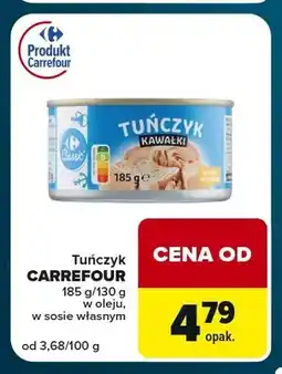 Globi Tuńczyk w sosie własnym Carrefour oferta
