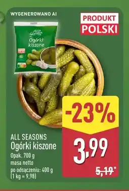 ALDI Ogórki kiszone All Seasons oferta
