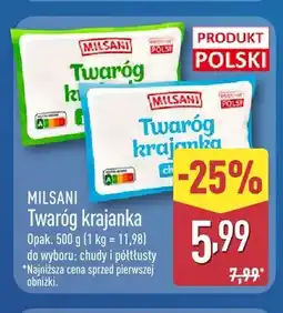 ALDI Twaróg krajanka chudy Milsani oferta