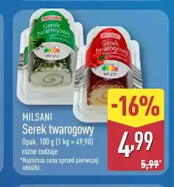 ALDI Serek twarogowy Milsani oferta