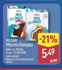ALDI Mleczna kanapka Milk & Choco 6-pak Milsani oferta