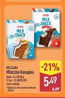 ALDI Mleczna kanapka Milk Snack Milk & Honey Milsani 6-pak oferta