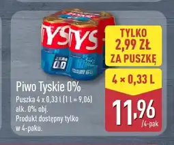 ALDI Piwo bezalkoholowe Tyskie 4-pak oferta