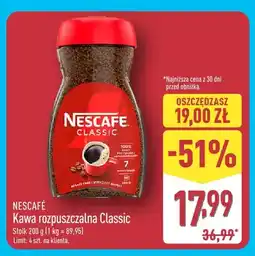 ALDI Kawa rozpuszczalna Nescafé Classic oferta