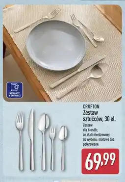 ALDI Zestaw sztućców matowy Crofton 30 el oferta