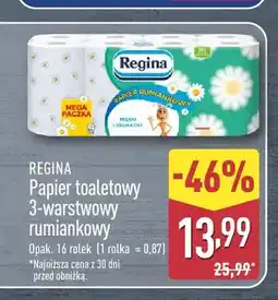 ALDI Papier toaletowy 3-warstwowy rumiankowy Regina 16-pak oferta