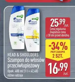 ALDI Szampon do włosów przeciwłupieżowy Head & Shoulders Classic Clean oferta