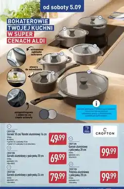 ALDI Garnek aluminiowy z pokrywką Crofton 1,8 l 18 cm oferta