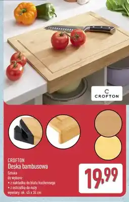 ALDI Deska bambusowa z nakładką do blatu kuchennego Crofton oferta