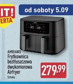 ALDI Frytkownica beztłuszczowa dwukomorowa Ambiano oferta