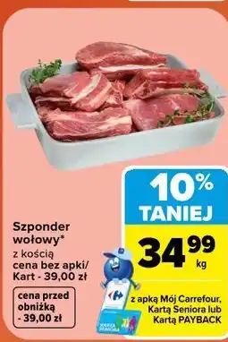 Carrefour Market Szponder wołowy z kością oferta