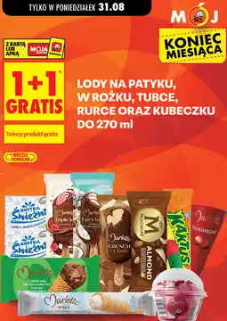 Biedronka Lody na patyku, w rożku, tubce, rurce oraz kubeczku do oferta