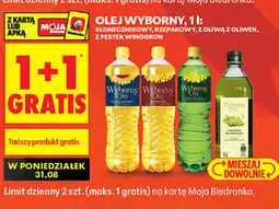 Biedronka Olej Wyborny, 1 l (Słonecznikowy, rzepakowy, z oliwą z oliwek, z pestek winogron) oferta