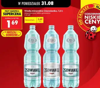 Biedronka Woda mineralna Cisowianka oferta