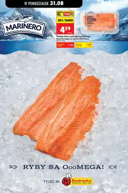 Biedronka Świeży filet z pstrąga tęczowego łososiowego ze skórą Marinero oferta