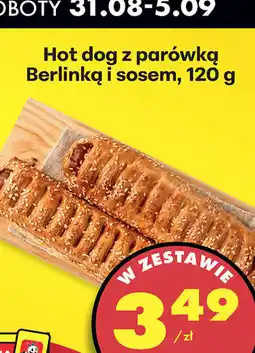 Biedronka Hot dog z parówką Berlinką i sosem oferta