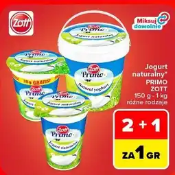 Carrefour Market Jogurt naturalny PRIMO ZOTT oferta