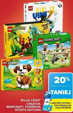Carrefour Market Klocki LEGO Creator, Minecraft, Pokémon, Sports Editions oferta