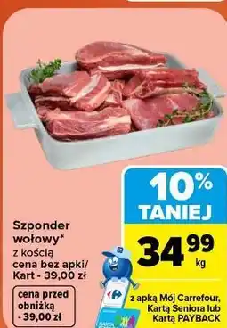 Carrefour Market Szponder wołowy z kością oferta