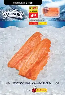 Biedronka Świeży filet z pstrąga tęczowego łososiowego ze skórą Marinero oferta