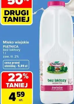 Carrefour Market Mleko wiejskie Piątnica bez laktozy oferta