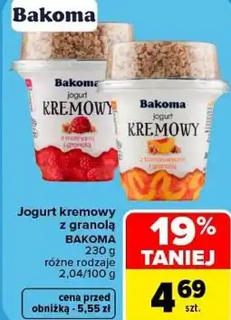 Carrefour Market Jogurt kremowy z granulą Bakoma oferta