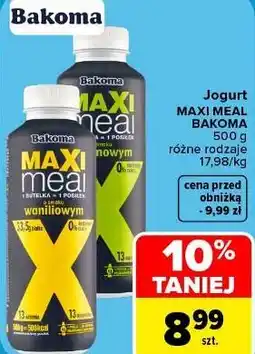 Carrefour Market Jogurt Maxi Meal Bakoma oferta