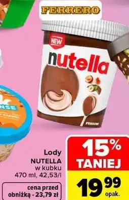 Carrefour Market Lody Nutella w kubku oferta