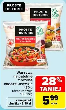 Carrefour Market Warzywa na patelnię mrożone PROSTE HISTORIE oferta