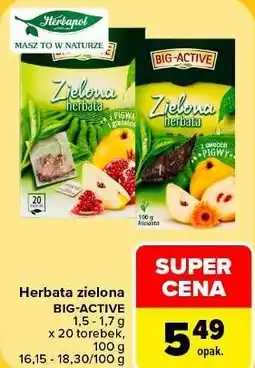 Carrefour Market Herbata zielona BIG-ACTIVE oferta