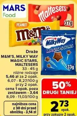 Carrefour Market Draże M&M'S, MILKY WAY MAGIC STARS, MALTESERS oferta