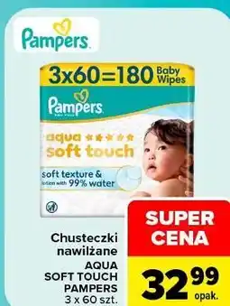 Carrefour Market Chusteczki nawilżane Pampers Aqua Soft Touch oferta