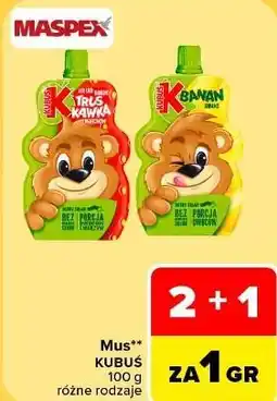 Carrefour Market Mus Kubuś różne rodzaje oferta
