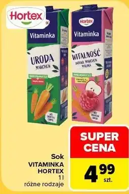 Carrefour Market Sok Vitaminka Hortex różne rodzaje oferta