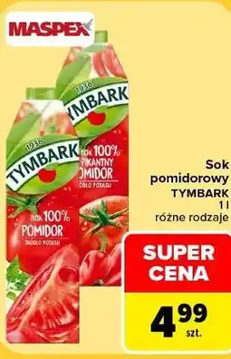 Carrefour Market Sok pomidorowy Tymbark różne rodzaje oferta