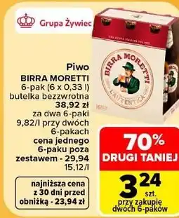 Carrefour Market Piwo Birra Moretti 6-pak oferta
