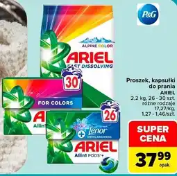 Carrefour Market Proszek, kapsułki do prania Ariel oferta
