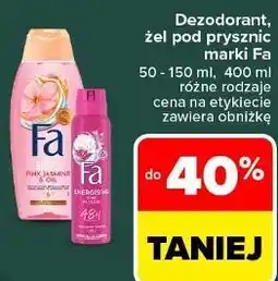 Carrefour Market Dezodorant, żel pod prysznic marki Fa oferta